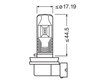 Dimensions of Osram LEDriving HL Easy H8 LED Bulbs for Fog Lights