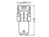 Ampoules LED oranges P21/5W Osram LEDriving® SL  - BAY15d