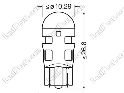 Ampoules LED W5W Osram LEDriving® SL Rouges - W2.1x9.5d