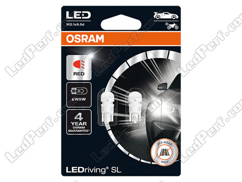 Ampoules LED W5W Osram LEDriving® SL Rouges - W2.1x9.5d