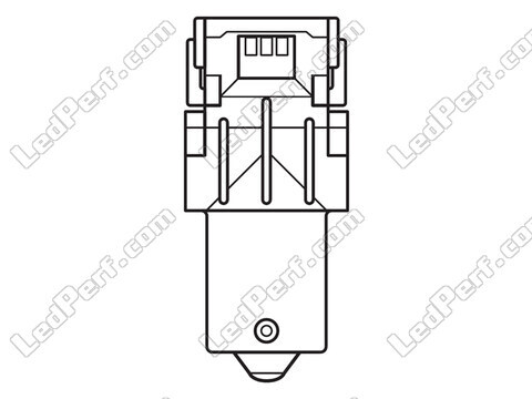 P21W amber LED bulbs Osram LEDriving® SL - BA15s