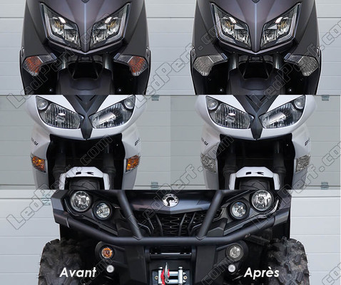 Led Clignotants Avant Can-Am Maverick 1000 avant et après