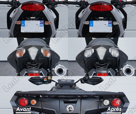 Led Clignotants Arrière Honda CBF 600 S (2004 - 2007) avant et après