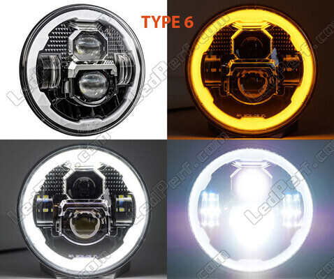 Phare à LED pour Royal Enfield Classic 350 (2022 - 2023) - Optique moto rond homologué