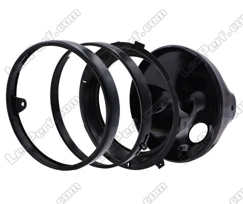 Phare rond noir pour optique full LED de Suzuki Marauder 250, assemblage des pièces