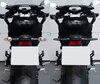 Comparative before and after installation Dynamic LED turn signals + brake lights for Honda Hornet 600 (2005 - 2006)
