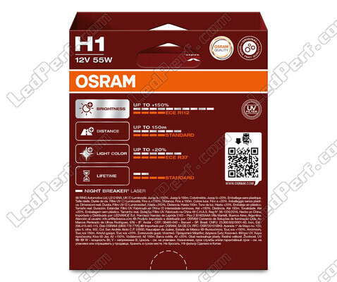 Pack de 2 Ampoules H1 Osram Night Breaker Laser +150% - 64150NL-2HB