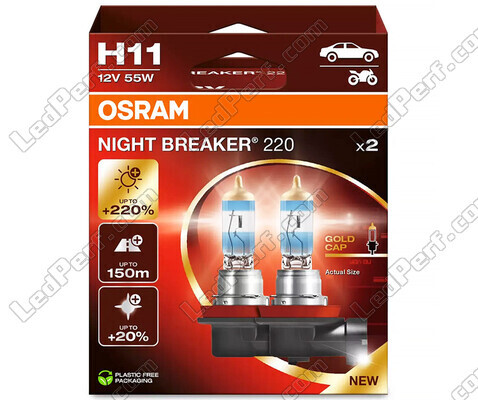 H11 OSRAM Night Breaker® 220 bulbs - 64211NB220-2HB - Duo box