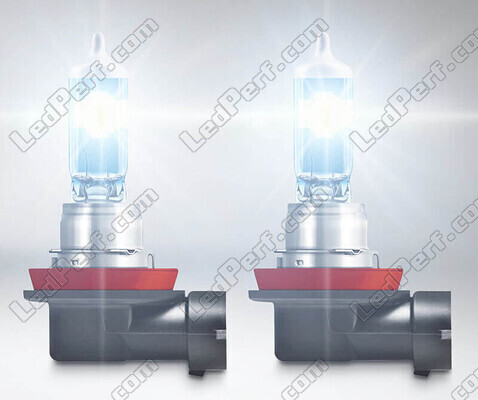 Lighting of a pair of H11 Osram Night Breaker Laser bulbs + 150%