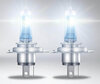 Lighting of a pair of H4 Osram Night Breaker Laser bulbs + 150%