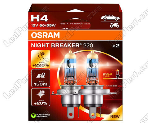 H4 OSRAM Night Breaker® 220 bulbs - 64193NB220-2HB - Duo box