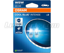 Pair of W5W Osram Cool Blue Intense bulbs - 2825CBN-2BL